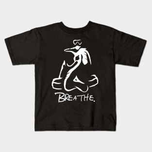 Breathe (white) Kids T-Shirt